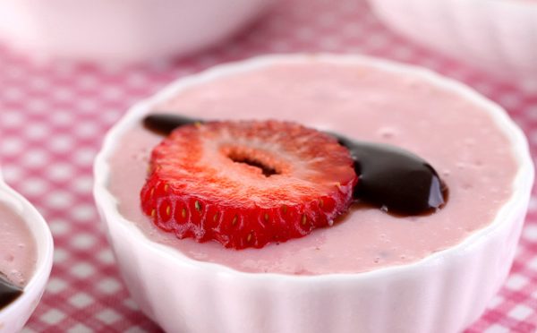 Mousse fácil de morango