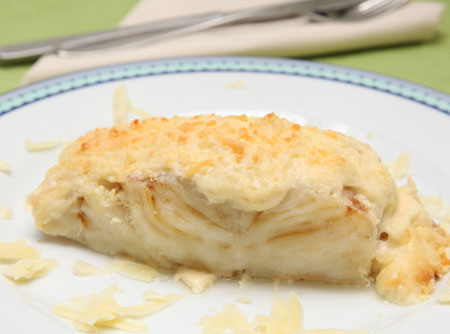 Bacalhau gratinado com Gruyère