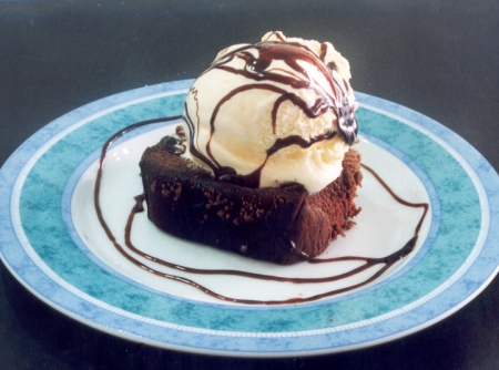 Brownie com sorvete