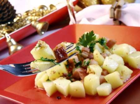 Batata Risolet ao alho e bacon