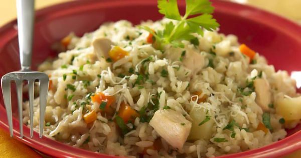 Risoto de frango na pressão