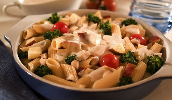 Salada de penne leve