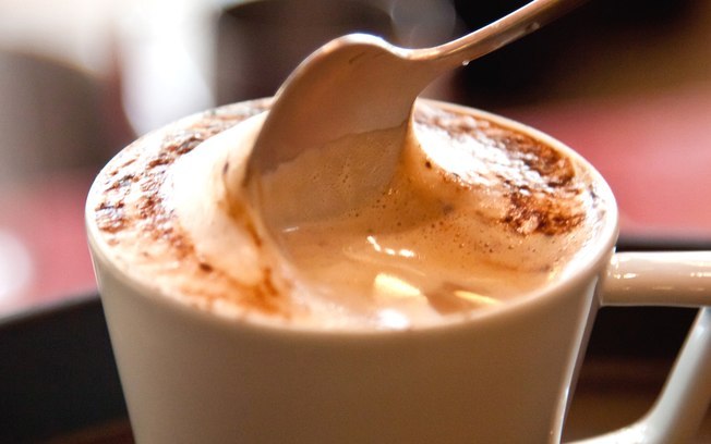 Café cremoso na batedeira