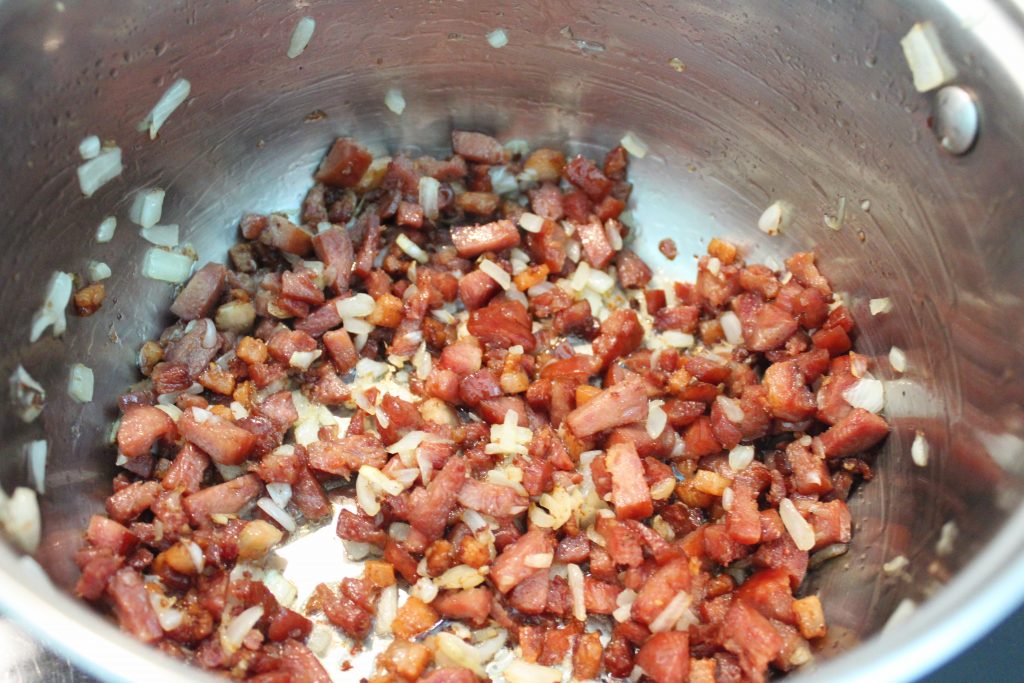 Risotto de calabresa e bacon