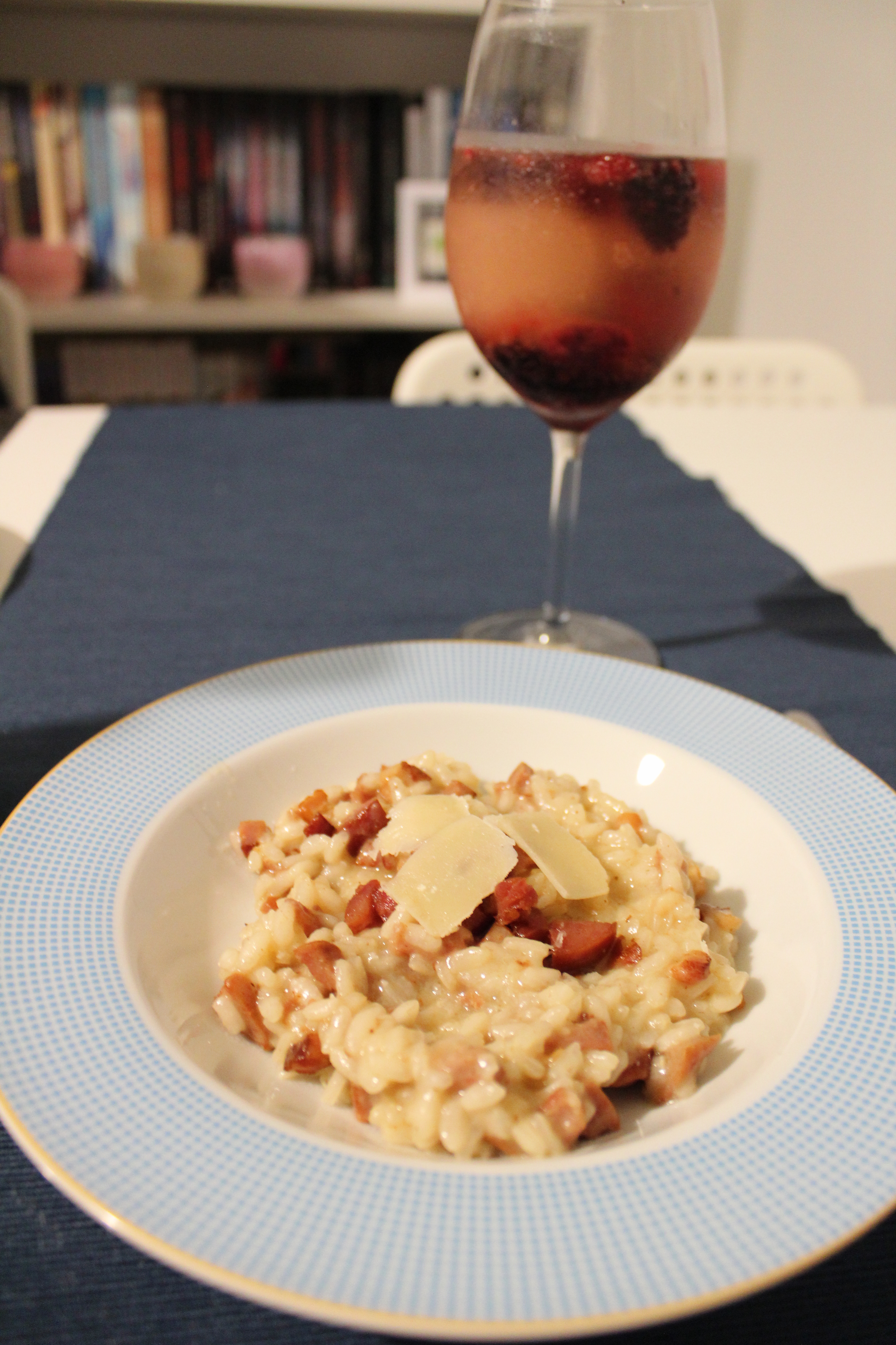 Risotto de calabresa e bacon