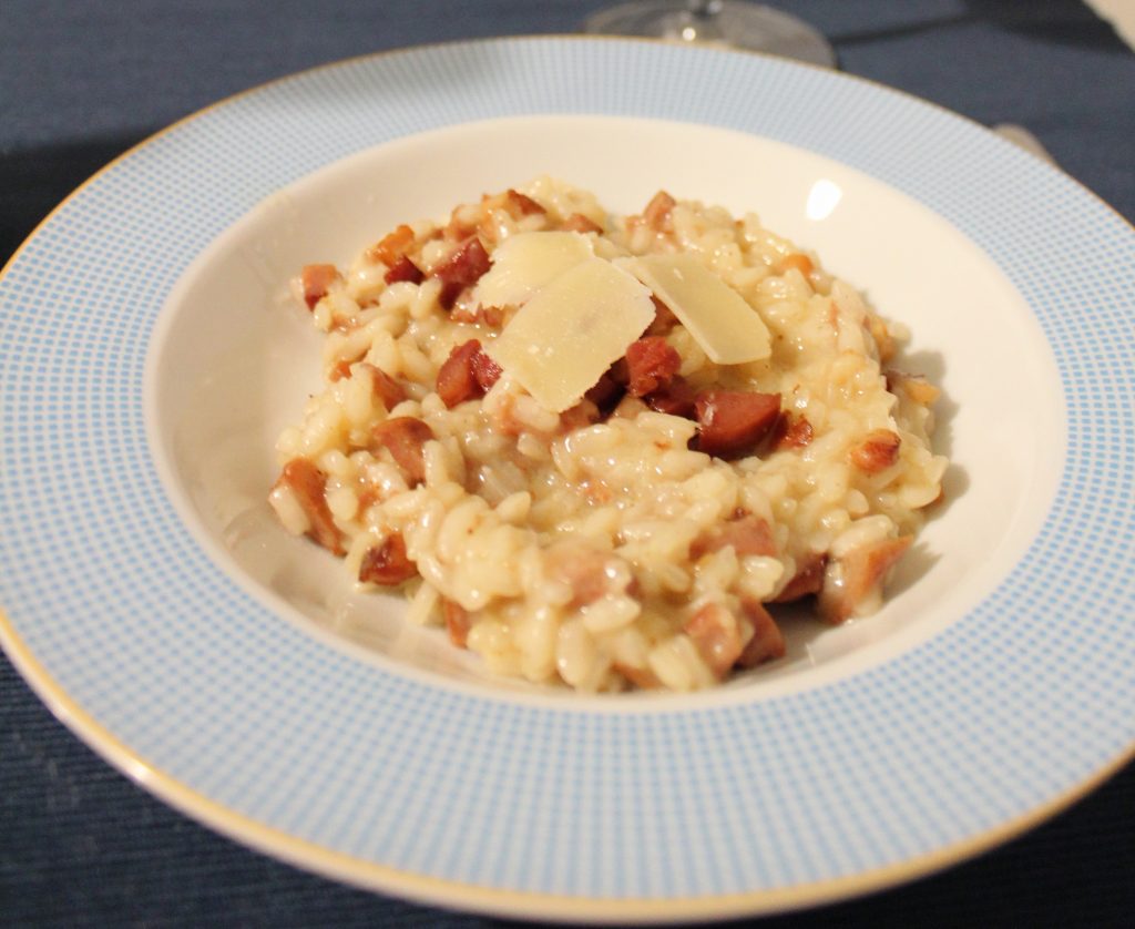 Risotto de calabresa e bacon