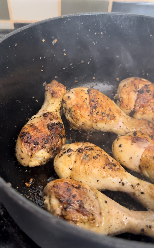 Frango de panela selado